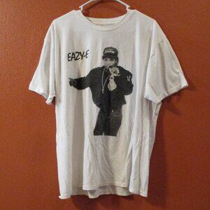 Easy E NWA Rapper Men X Large Black White Graphic Short Sleeve Shirt